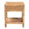 Baxton Studio Adelia Modern Bohemian Natural Rattan and Mahogany Wood 1-Drawer Nightstand 229-13149-ZORO - alternate 8